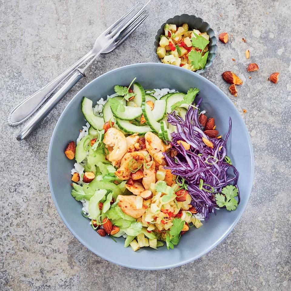 Sweet-And-Sour-Chicken-Bowl: Rezept