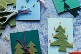 Weihnachtskarten mit Filz