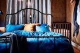 Bettwäsche "Puderviva" aus Leinen in strahlendem Blau von Ikea