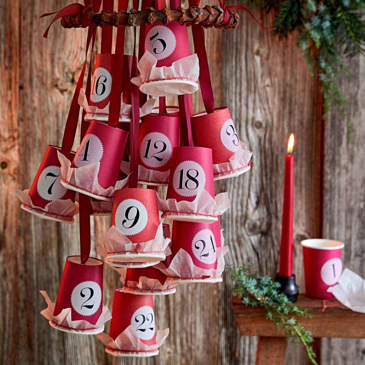 adventskalender basteln zum aufhängen