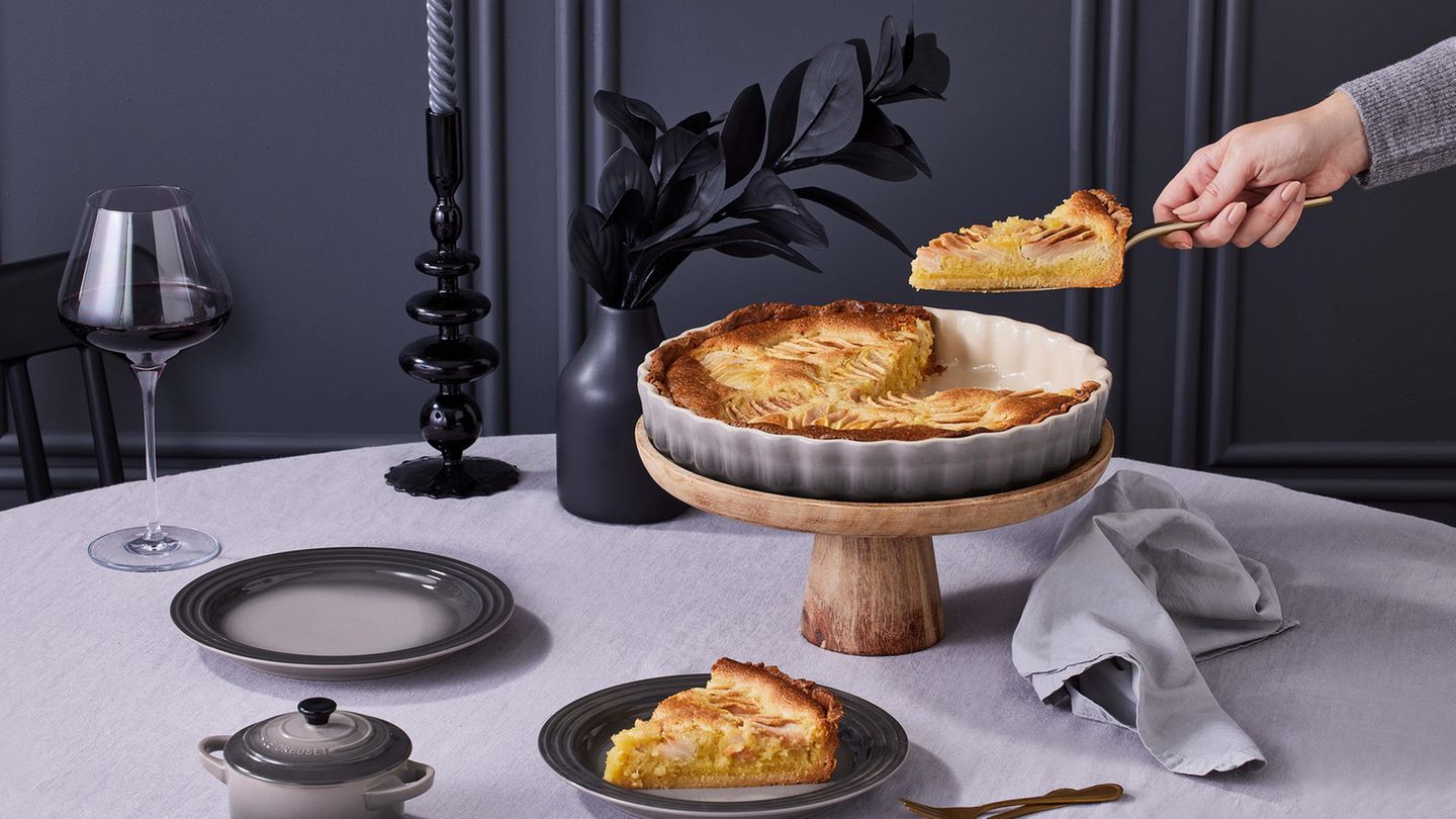 Birnen-Tarte mit Marzipan – Rezept - [LIVING AT HOME]